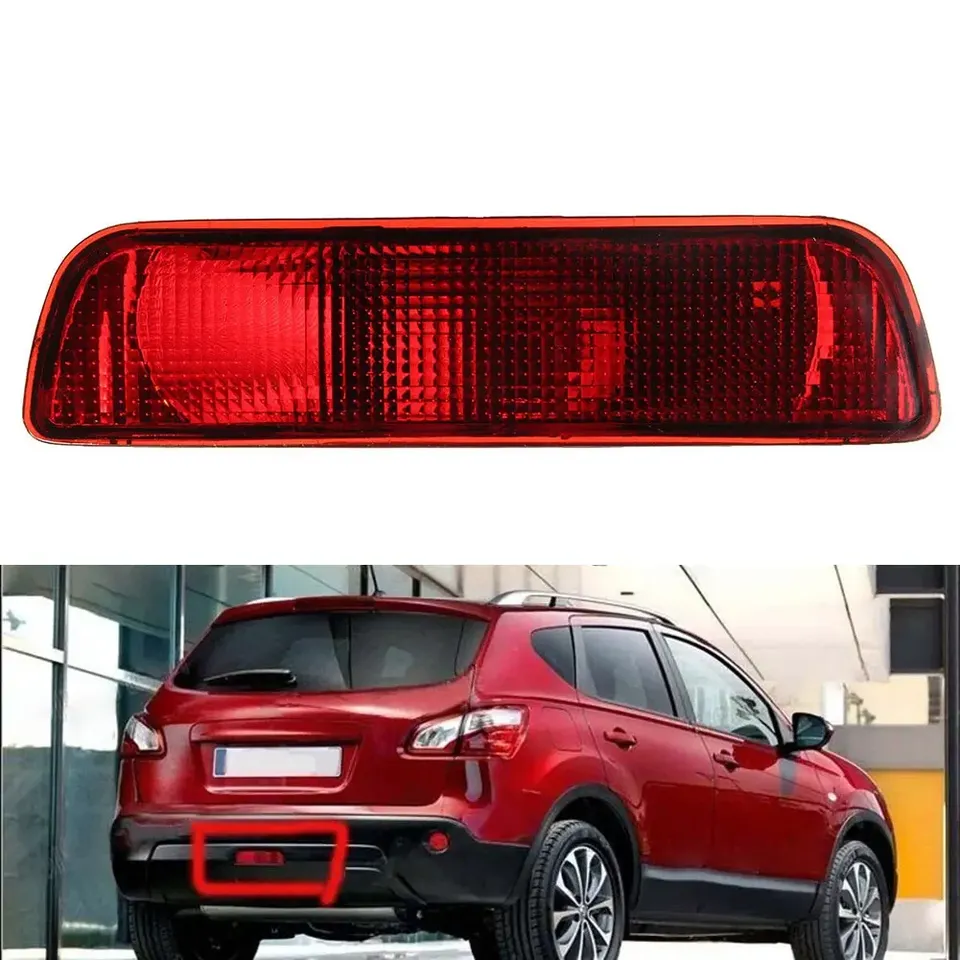 

Для NISSAN QASHQAI 2007 2008 2009 2010 2011 2012 2013 автомобильный отражатель заднего бампера противотуманная фара красная линза в сборе 26580JE20A