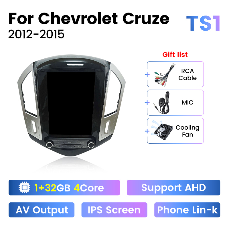 

For Тесла Стиль Экран автомагнитола For For Шевроле Круз J300 J308 For Chevrolet Cruze J300 J308 2012 - 2015 магнитола для авто GPS мультимедиа Штатная магнитола устройство до 8-ЯДЕР, до 8 + 128ГБ Карплей Андроид Авто