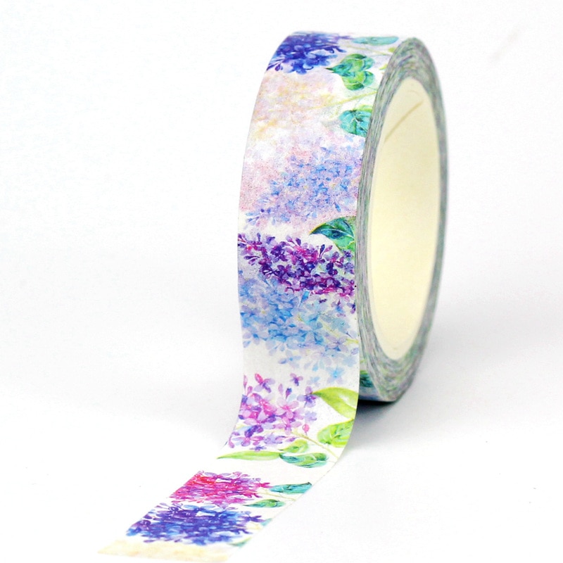 

Декоративная цветная лента GREATHOPE WASHI TAPE фиолетовая 10 м