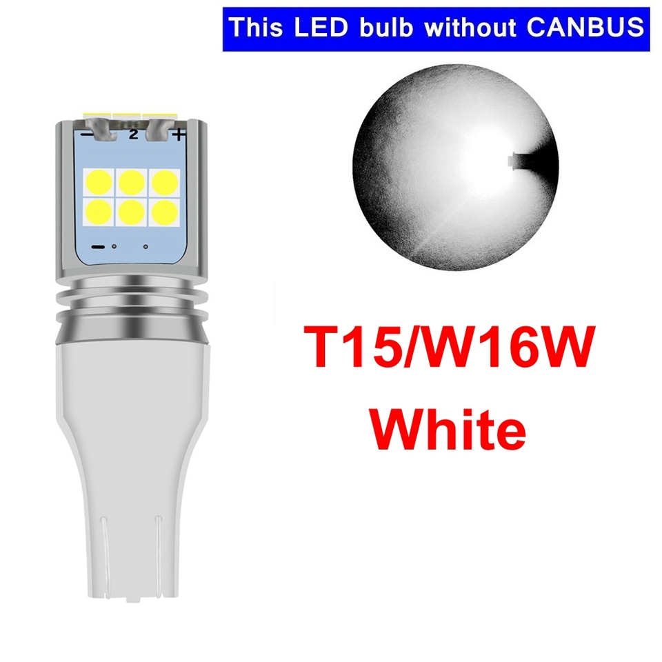 

2PCS W16W LED T15 Светодиодные лампы 921 912 Супер Яркая Автоматическая Фонарь Заднего Хода WY16W Указатели поворота Авто Дневные Ходовые Огни Красный Белый Желтый