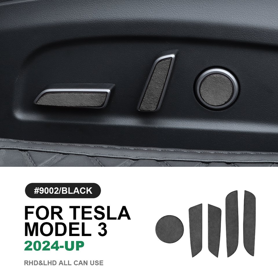 

Итальянские замшевые наклейки на панель регулировки сиденья для Tesla Model 3 Model Y 2018-2023 Highland 2024 Juniper 2025, аксессуары