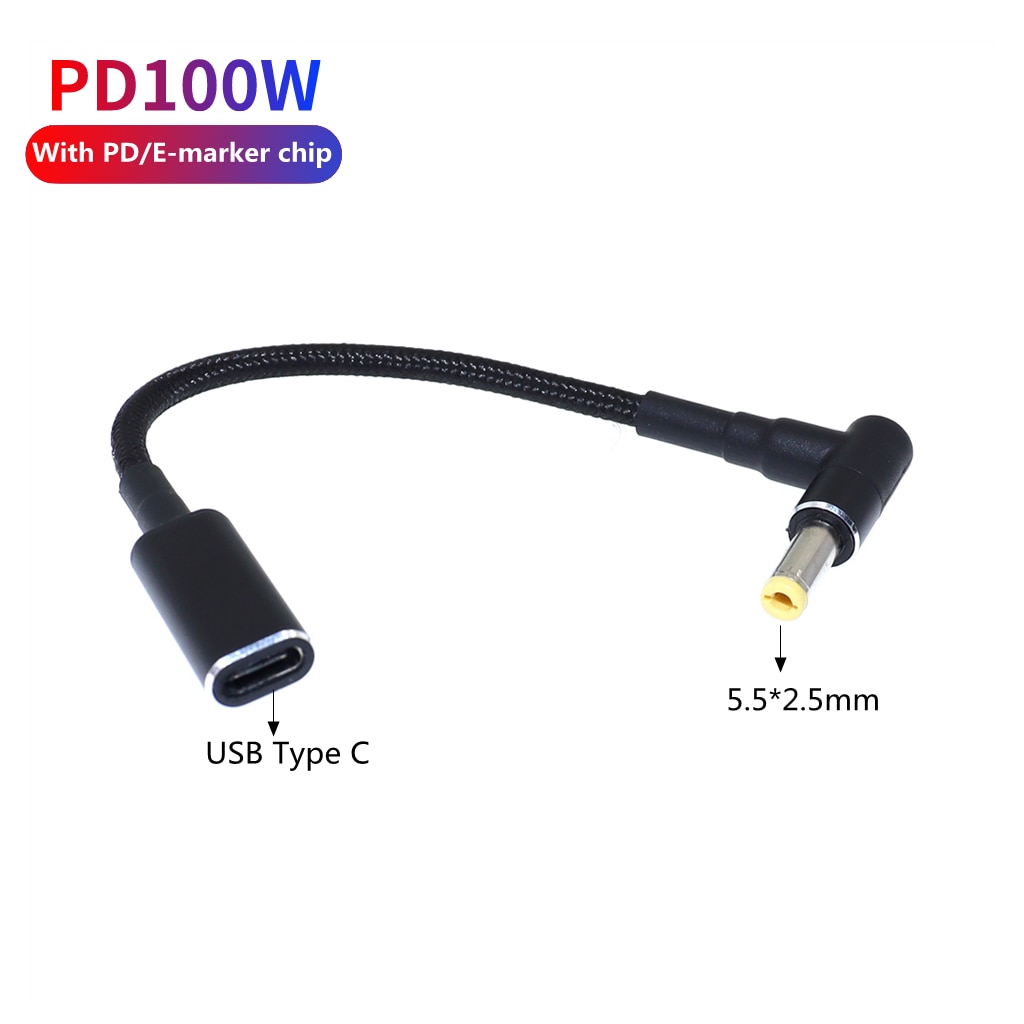 

KYMISON USB Type C на 5,5x2,5 мм штекер конвертер 100 Вт