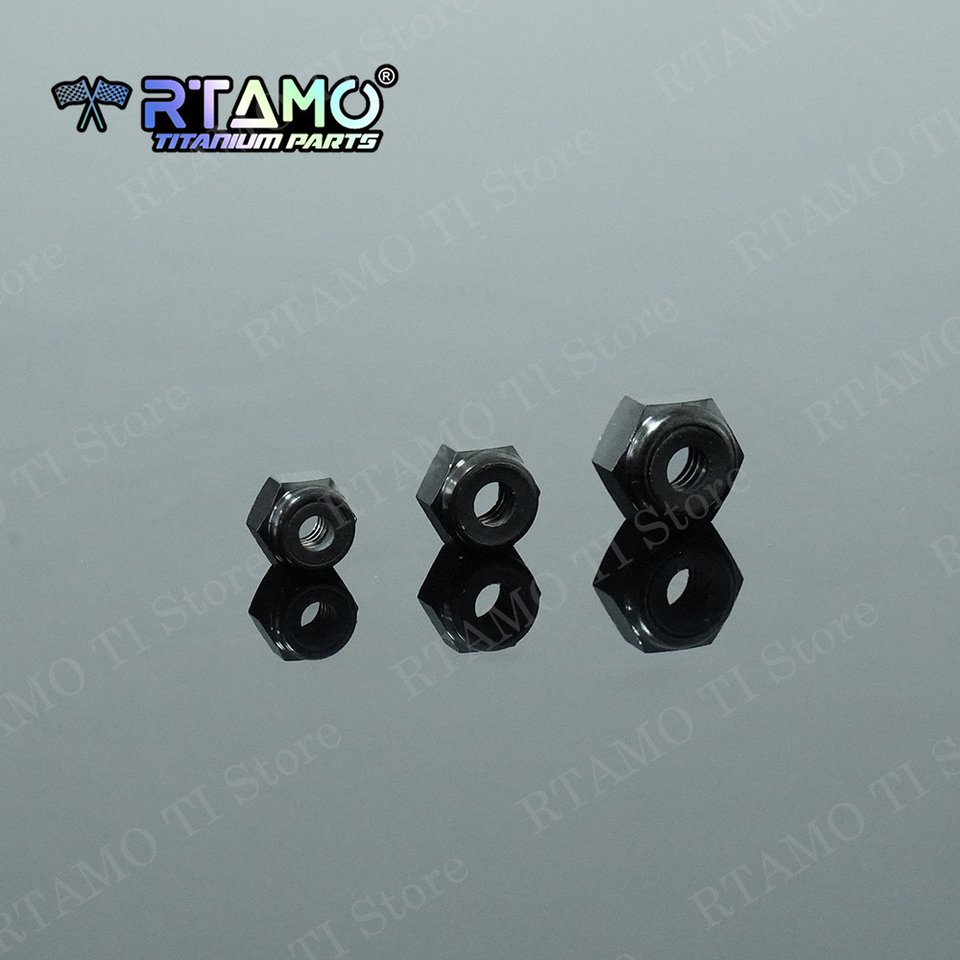 

Титановая нейлоновая вставка RTAMO, стопорная гайка M4 M5 M6, шестигранная самоконтрящаяся гайка для мотоцикла, велосипеда, автомобиля, модификация
