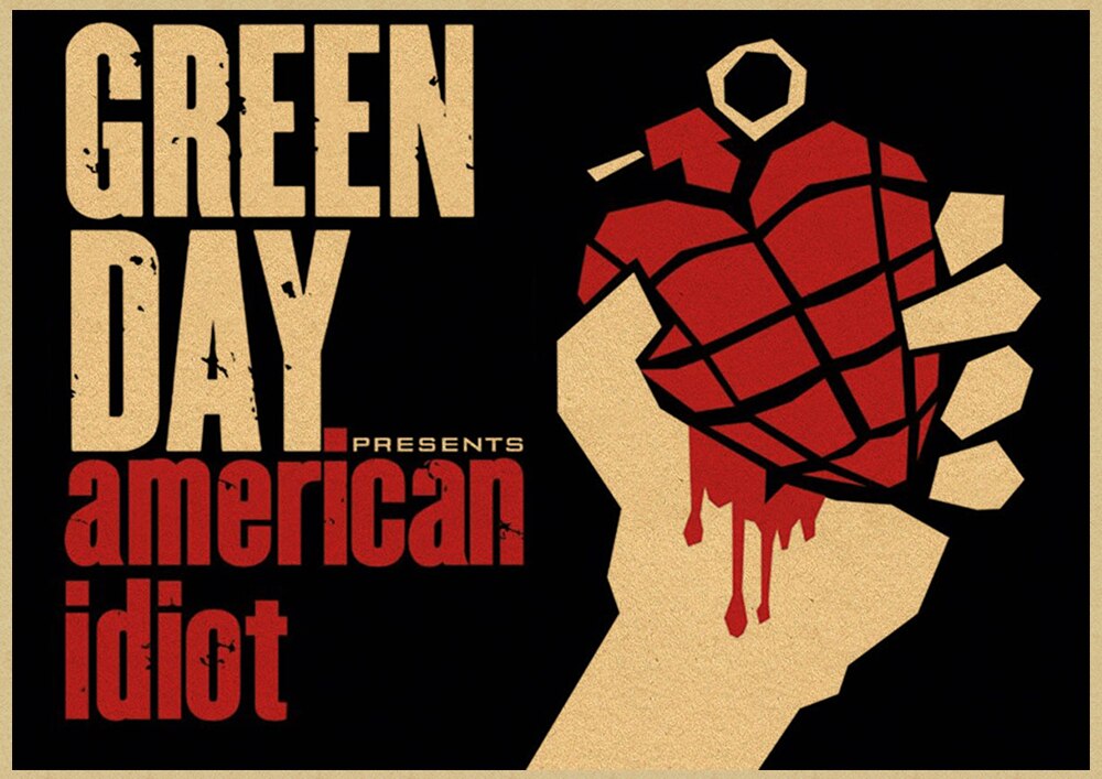

Настенная наклейка Green Day гитара