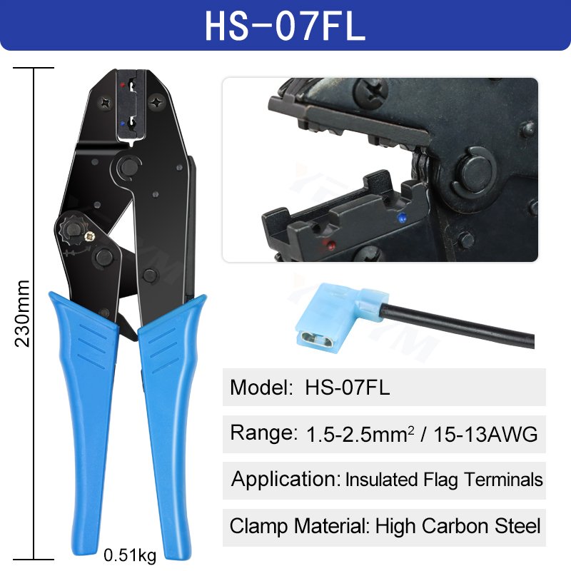 

Изолированные клеммы YEFYM HS-056FL для обжимных клещей 0,5-2,5 мм²