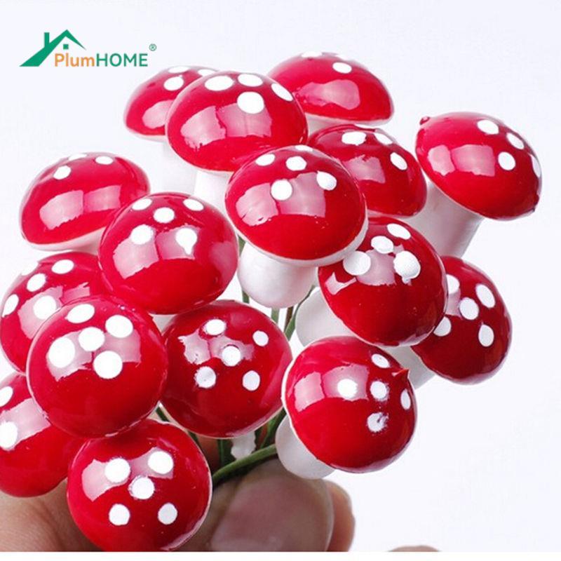 

Миниатюры пенопластовые грибы для садового декора PlumHOME
