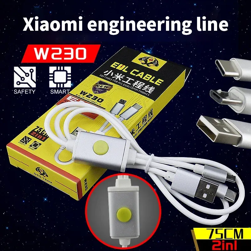 

OSS W230 W231 Профессиональный кабель глубокой вспышки для мобильного телефона Xiaomi Redmi, открытый порт 9008, кабель EDL, адаптер типа C, инженерная линия