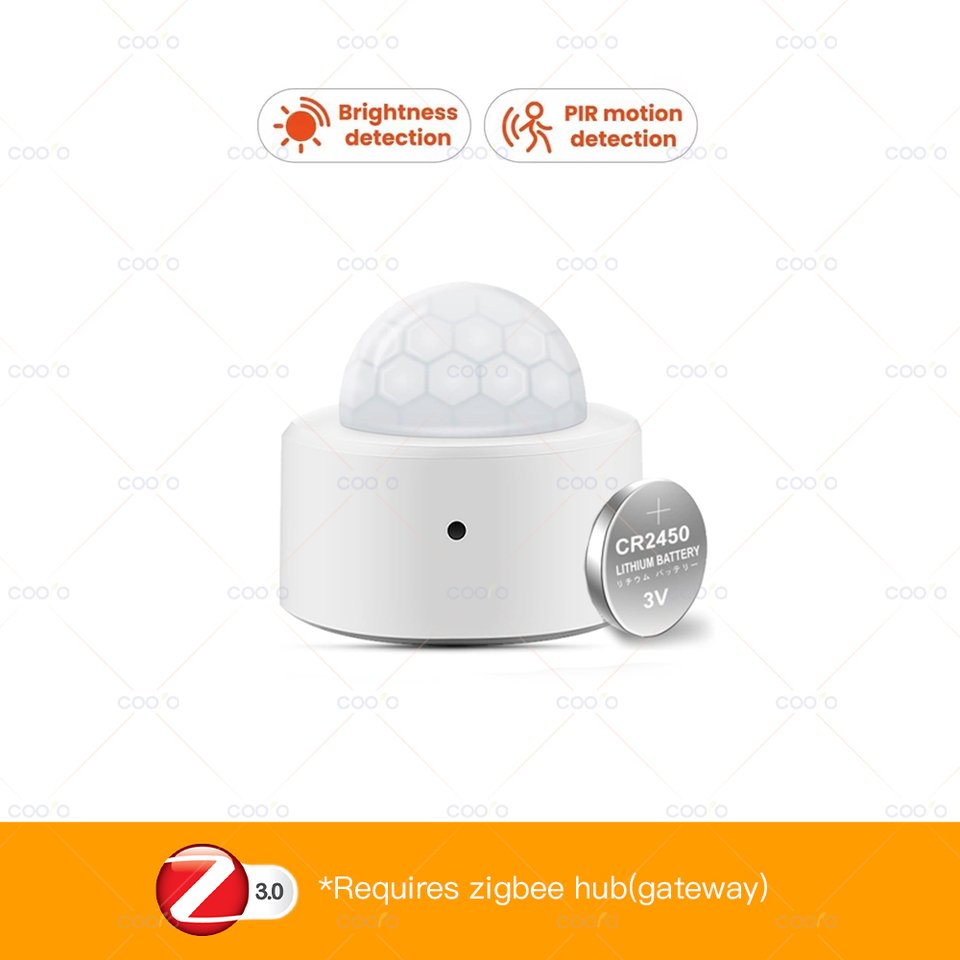 

Датчик движения Tuya Zigbee 3,0 с обнаружением Pir + Lux, инфракрасный датчик человеческого тела, противоугонный детектор безопасности, датчик