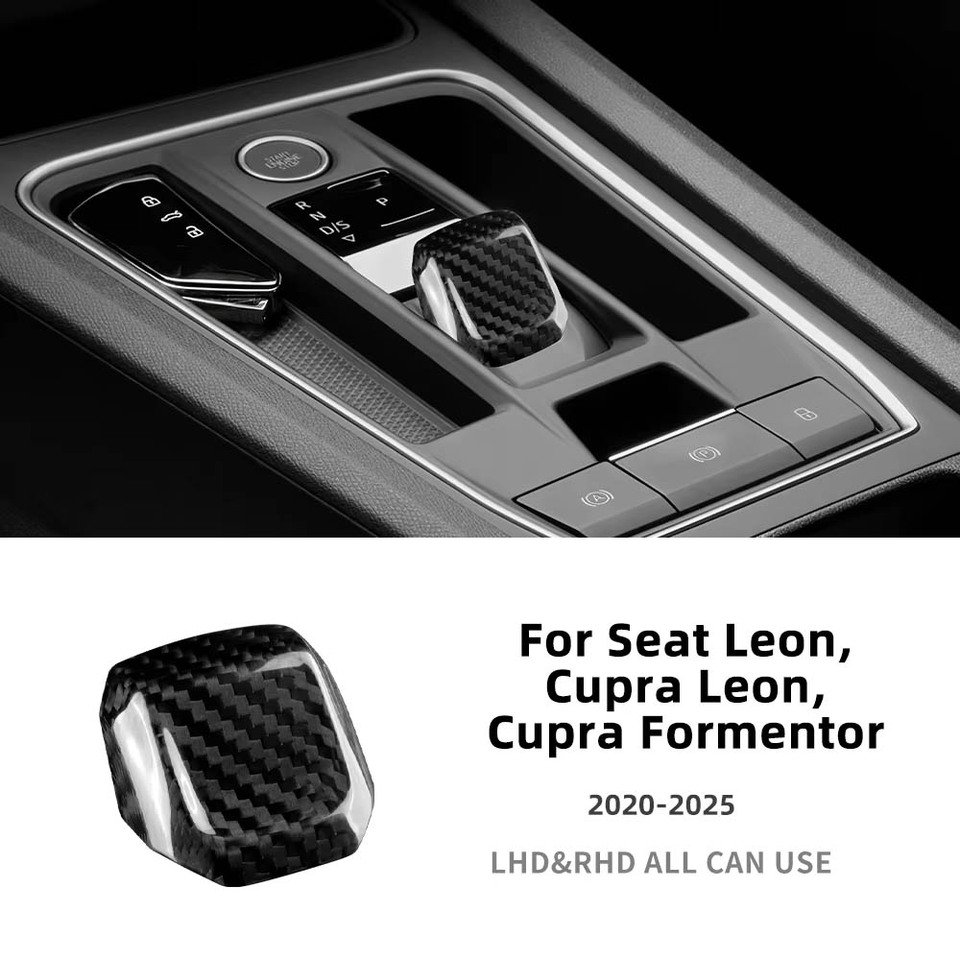 

Настоящее сухое углеродное волокно для Seat Leon MK4 Cupra Leon Cupra Formentor 2020 2021 2022 2023 2024 2025 LHD RHD Gear Shift Konb Trim