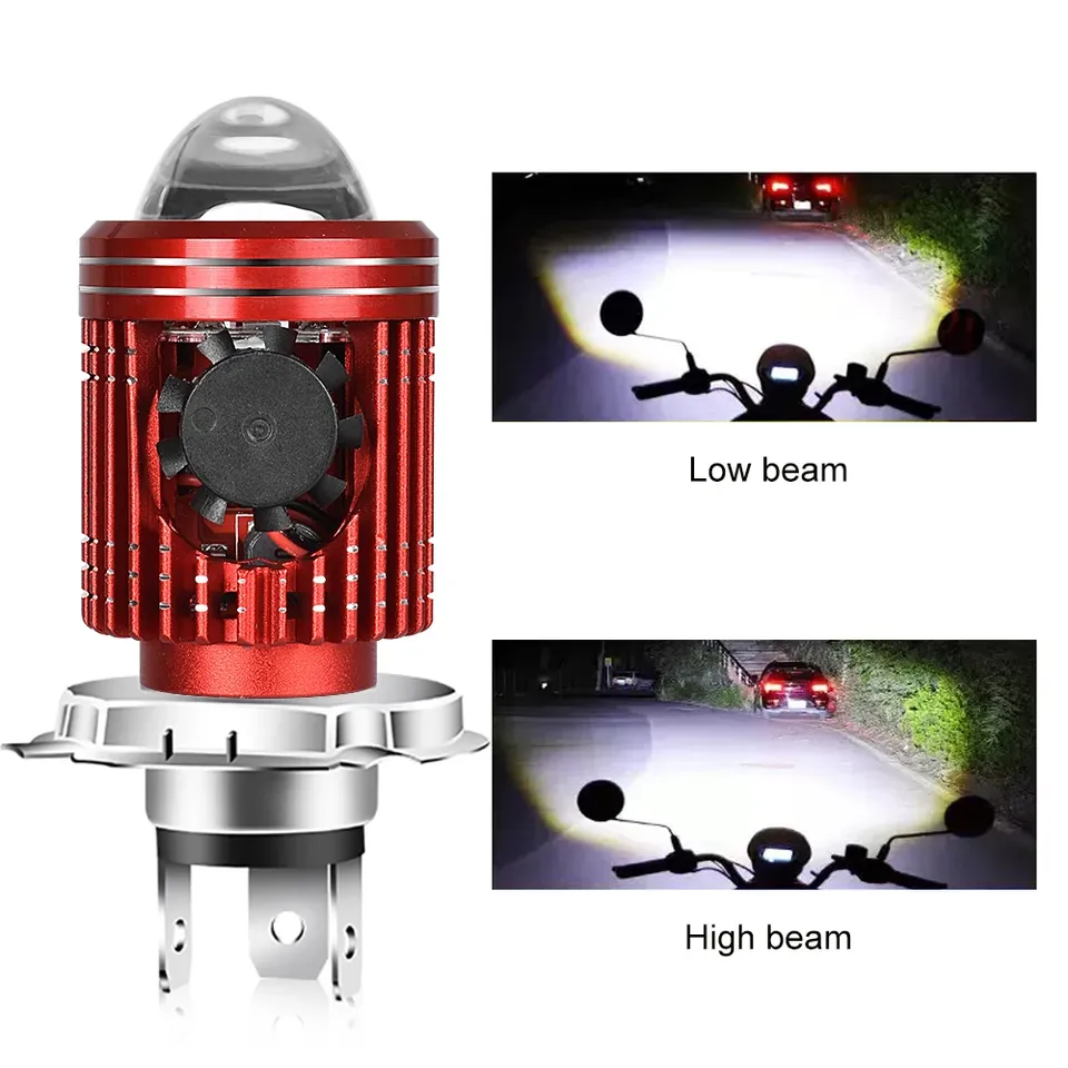 

Мотоциклетная Светодиодная Лампа Для Фар 10000LM H4/H6 12V CSP Линза Белый Желтый Ближний/дальний Свет Аксессуар Для Мотоци...