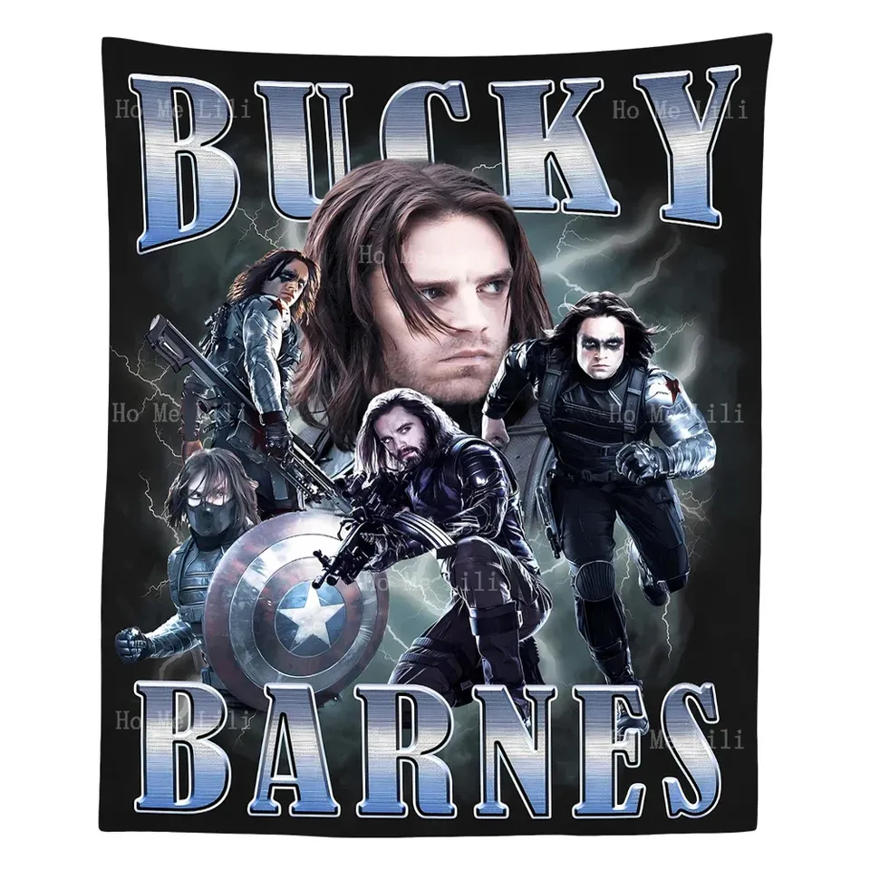 

Bucky Barnes зимний солдат винтажный графический гобелен настенный для спальни гостиной современный модный дизайн гобелены