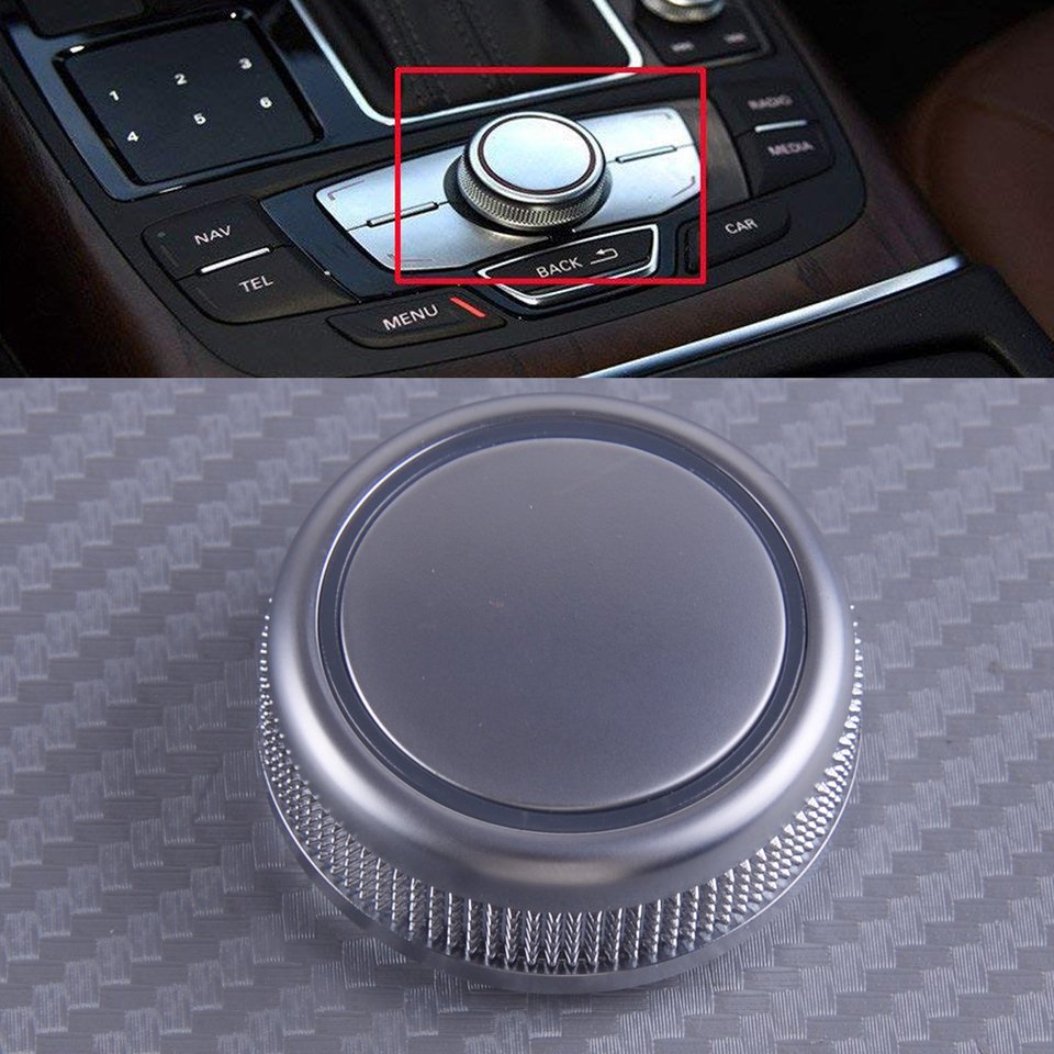 

DWCX 4G0919069 автомобиль MMI Управление ручка Поворотная меню Крышка Chrome, пригодный для Audi A6 S6 C7 A7 RS6 RS7 2014 2015 2016 2017