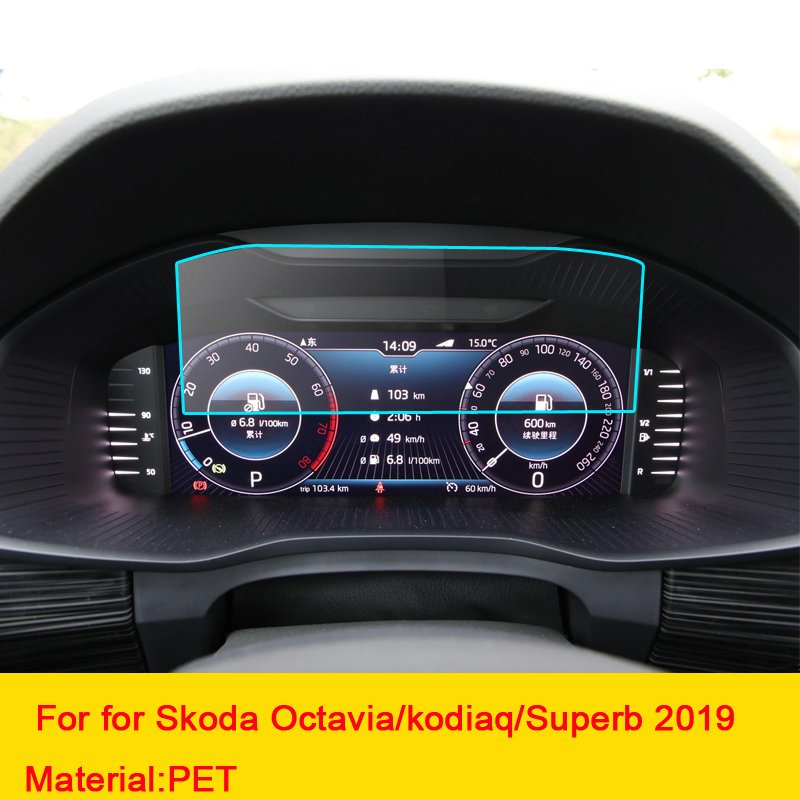 

Защитная пленка для автомобиля, ПЭТ-пленка для Skoda Octavia A7 2019, приборной панели, ЖК-экрана приборной панели 2019 2020