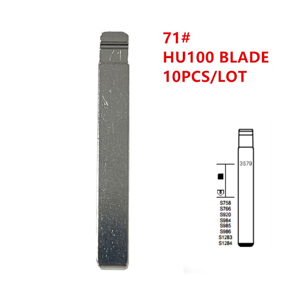 

10шт 71 # Лезвие ключа HU100 для Opel Chevrolet, Buick для Keydiy KD Xhorse VVDI JMD, заготовка для ключей