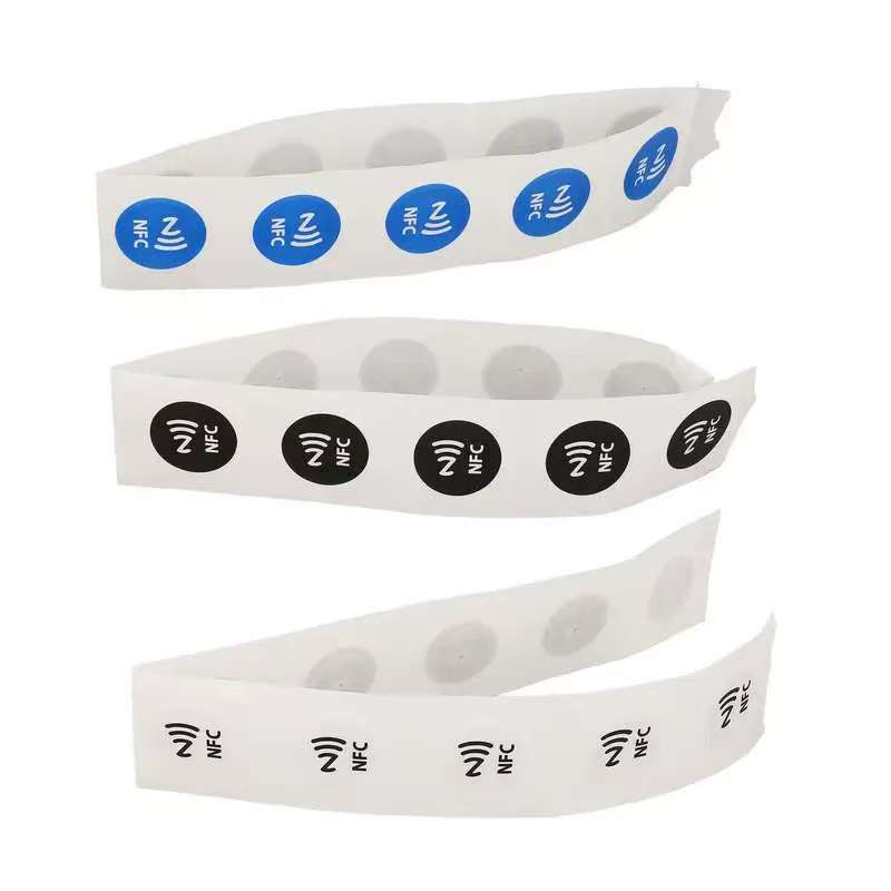 

10 шт. клейкие метки NFC 215 NFC, программируемые 13,56 МГц с чипом NFC215, высокая емкость 504 байта, совместимые с Android и IPhone