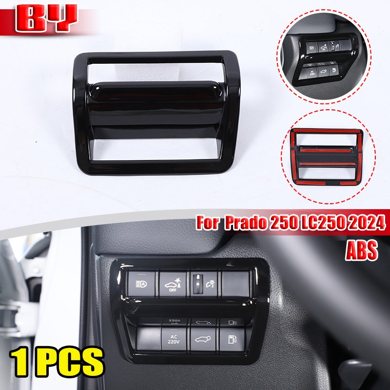 

Для Toyota Land Cruiser Prado 250 2024-2025 ABS углеродное волокно автомобильный переключатель фар D декоративная рамка аксессуары для салона автомобиля