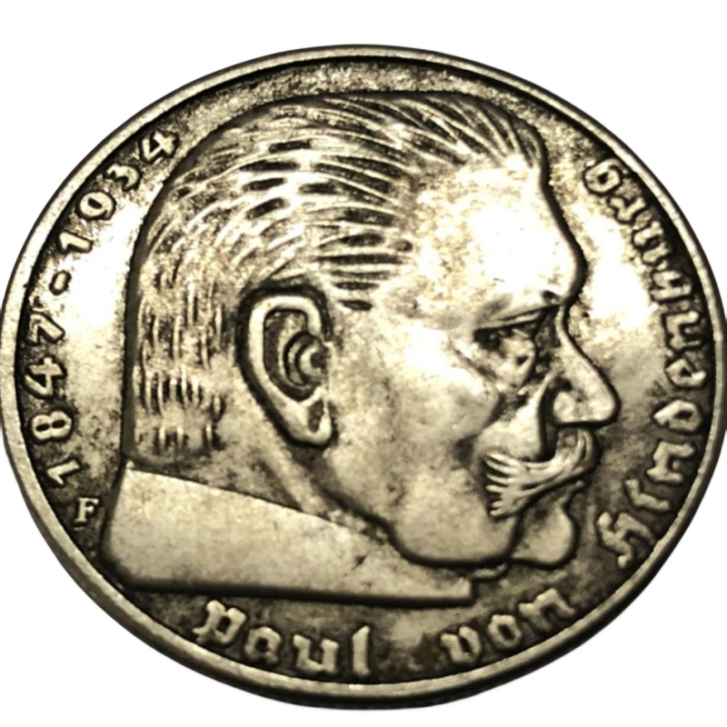 

Копия монеты 5 рейхсмарок 1935 года Пол фон Хинденбург
