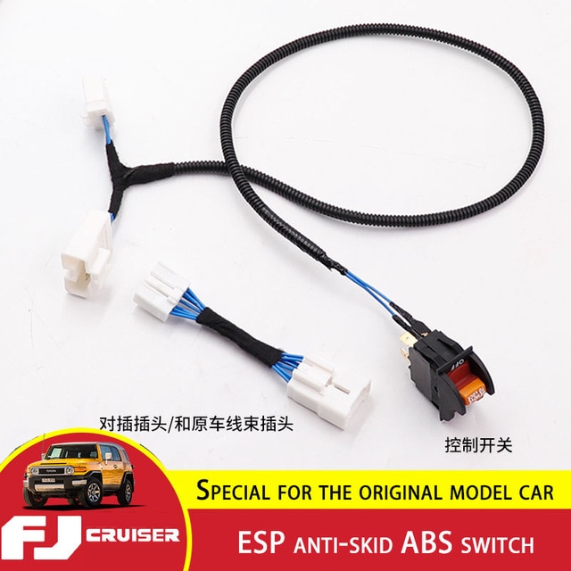 

Противоскользящий переключатель ESP из АБС-пластика для Toyota Fj Cruiser, переключатель грязи, колесо Prado, противоскользящая система, модификация, внедорожная, нескользящая