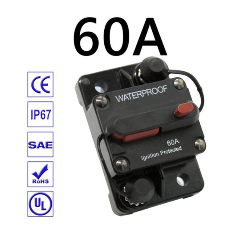 

Бренд 30A 40A 50A 60A 70A 80A 100A 120A 150A 200A 250A 300A AMP Автоматический выключатель Сброс предохранителя 12-48V DC Автомобиль Лодка Авто Водонепроницаемый