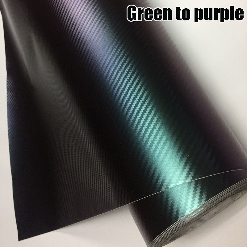 

10/20/30/40/50/60x15 2 см/лот зеленый-красный хамелеон 3D углеродное волокно виниловая пленка оберточная пленка хамелеон пленка с воздушным пузырьком