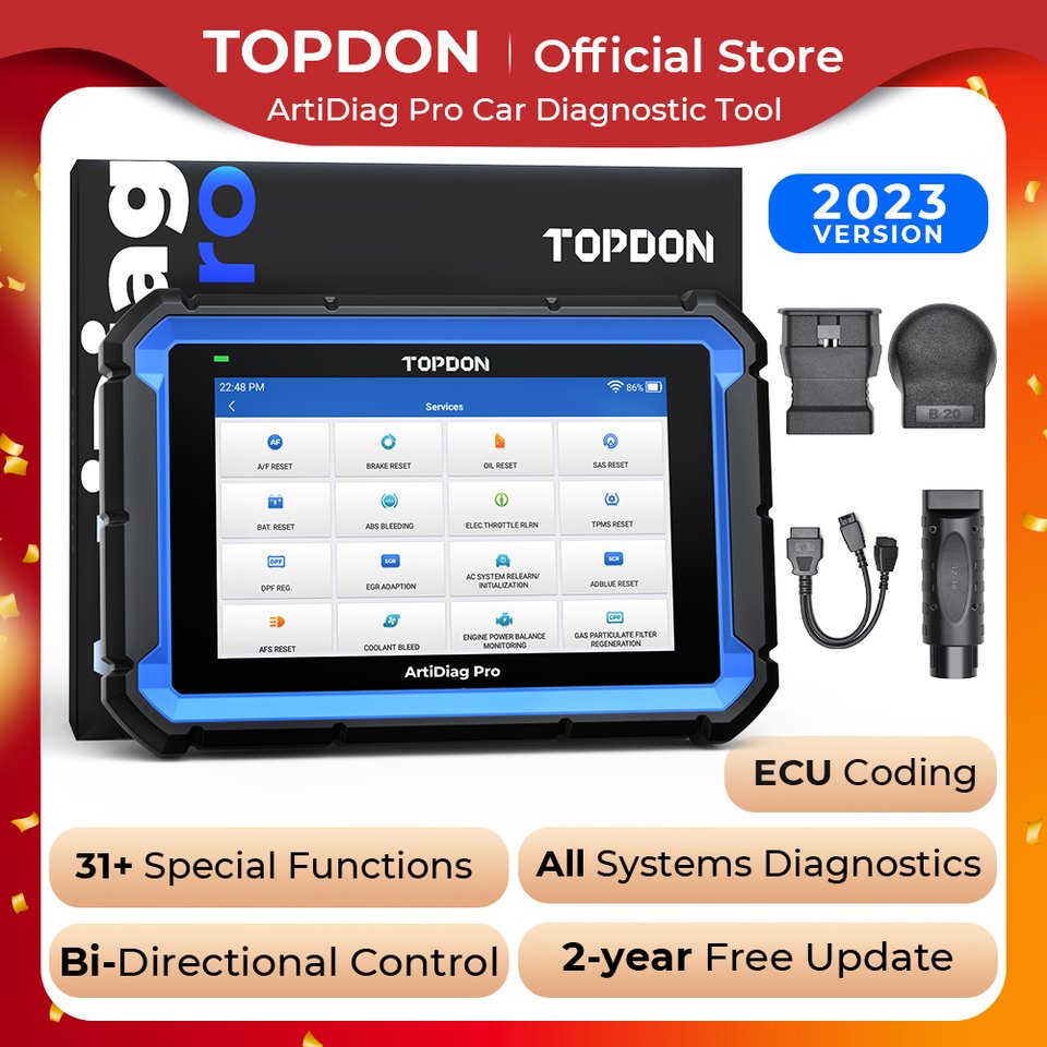 

TOPDON ArtiDiag Pro Автомобильный сканер Obd2 Код неисправностей двигателя автомобиля ЭБУ Инструменты онлайн-кодирования Все системы Инструмент диагностики автомобилей