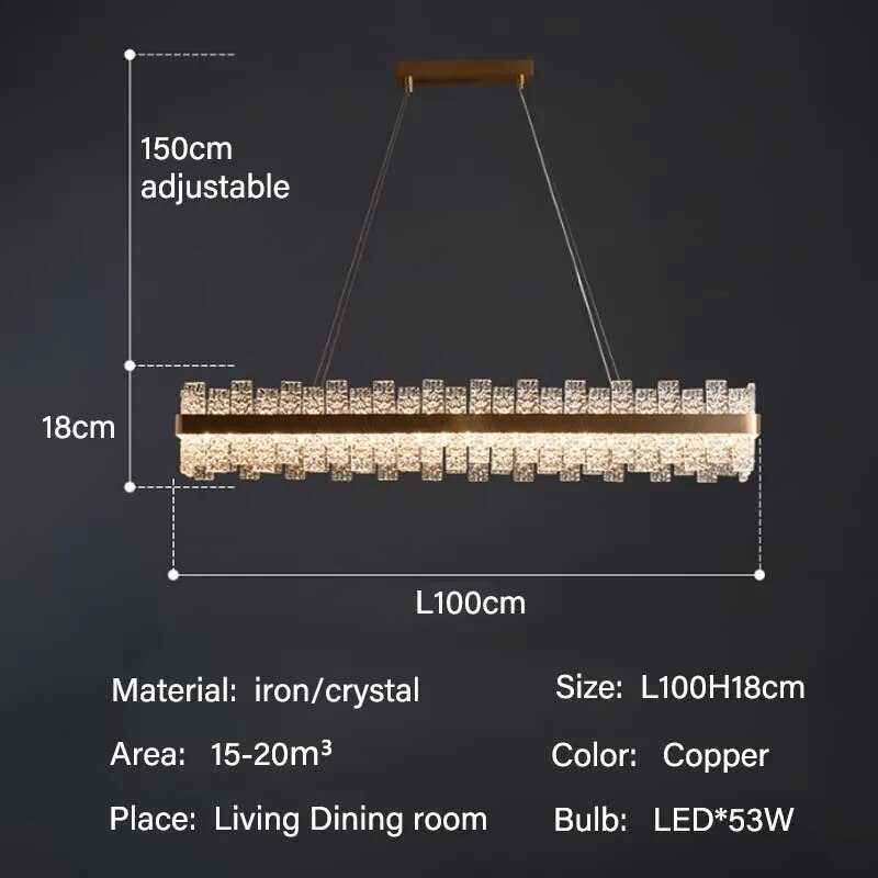 

Хрустальные подвесные светильники LNLZ, медь, LED