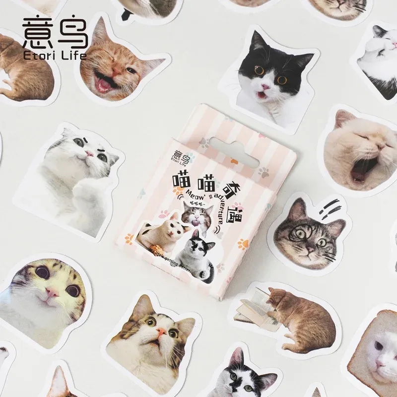 

Набор стикеров Kawaii Surprise Cat