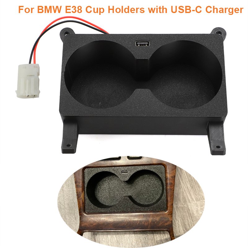 

Держатели для стаканов с USB-зарядным устройством для BMW E38, автомобильные аксессуары для интерьера, автомобильный держатель для стаканов, держатели для кружек для кофе, воды, напитков