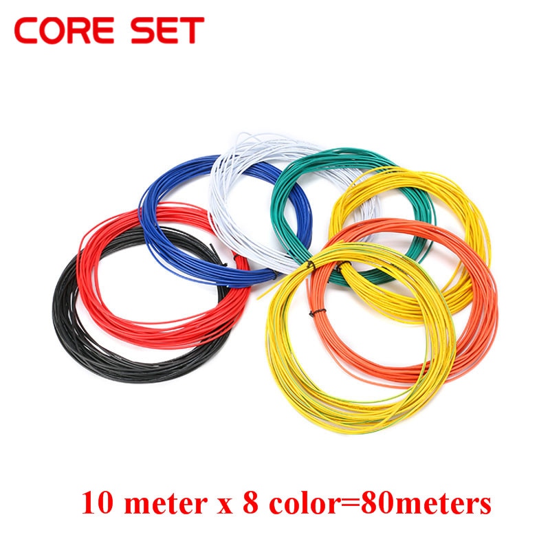 

1 комплект, 10 метров, 22AWG провод 1,6 мм, ПВХ, электронный кабель для DIY, 8 цветов