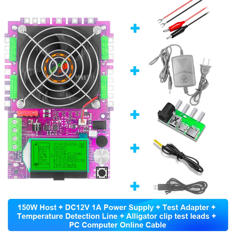 

Тестер напряжения и тока аккумулятора ATORCH DL150W