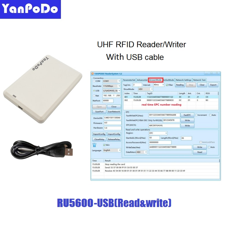 

uhfrfid YR9011 USB считыватель RFID для контроля доступа