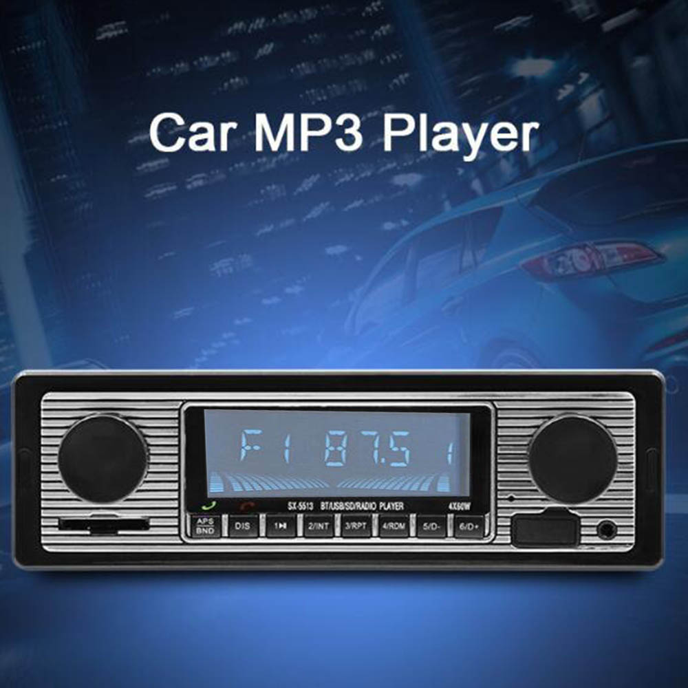 

Автомагнитола Bluetooth-совместимый винтажный радиоприемник беспроводной MP3 мультимедийный плеер AUX USB FM
