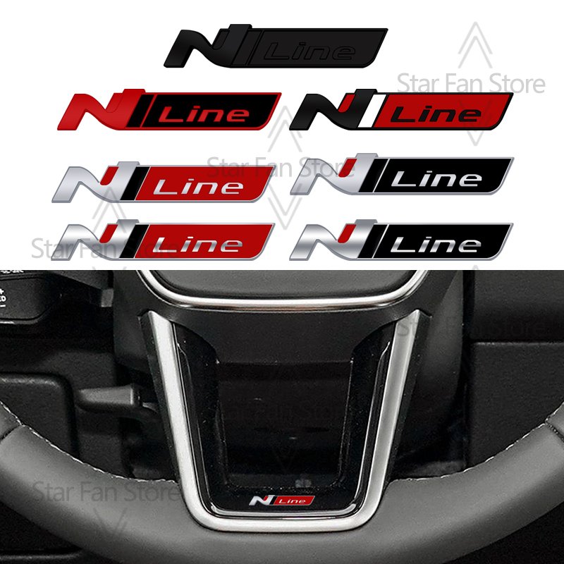 

Металлический значок N LINE для Hyundai Veloster Elantra I30 I10 I20 Tuscani Ioniq 3D наклейки автомобильный руль эмблема наклейка аксессуары