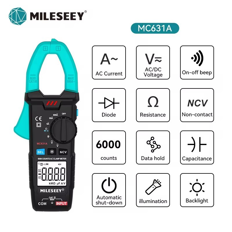 

MILESEEY Токоизмерительные клещи MC631A