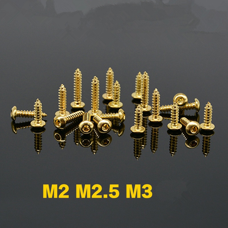 

Самонарезающие винты титановые позолоченные M2 M2.5 M3