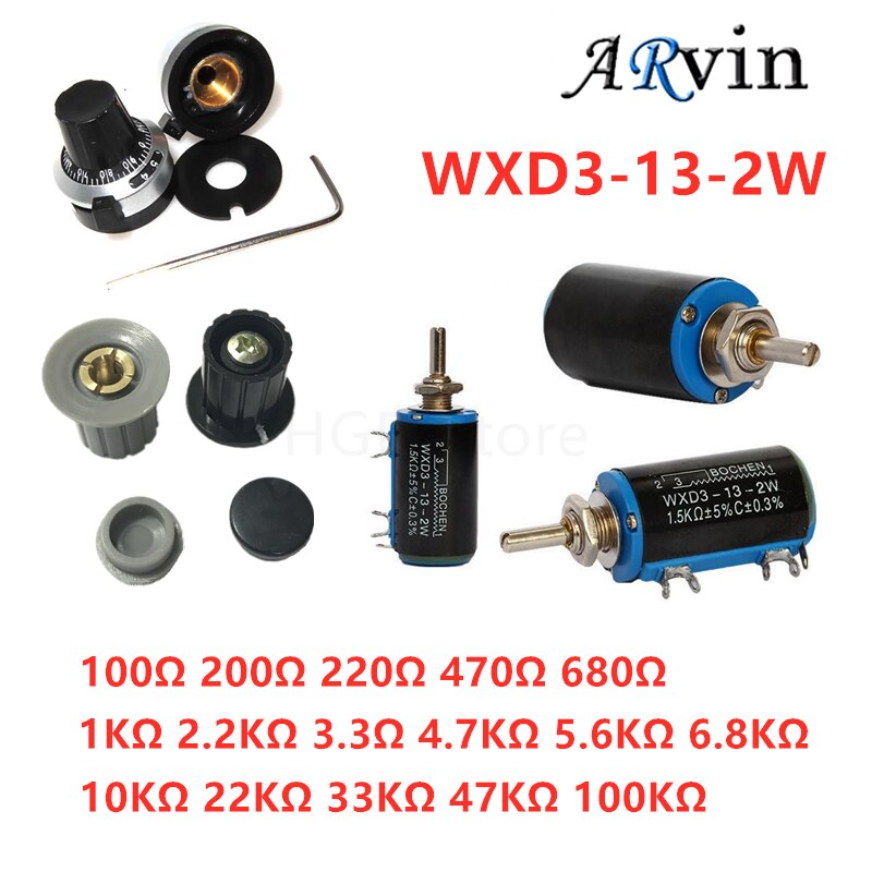 

Флюоресцентный потенциометр, сопротивление 100R 200R 470R 1K 4,7 K 10K 22K 47K 100KΩ Ом, Флюоресцентный потенциометр с ручкой
