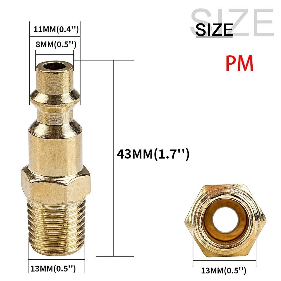 

Латунный быстроразъемный штуцер 1/4" NPT