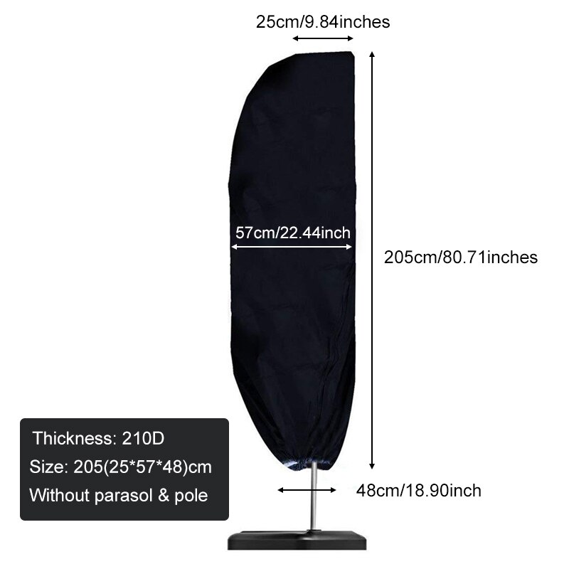 

Чехол для зонта Oxford 210D/420D черный