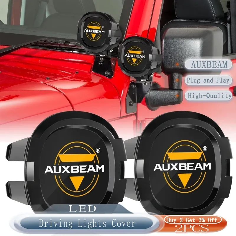 

AUXBEAM 4-дюймовые черные светодиодные фонари, защитная крышка, высокопрочная крышка автомобильных светодиодных фонарей (только крышка без подсветки), простая установка