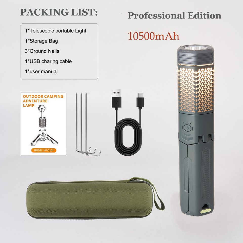 

Портативный фонарь PDQ 10500 мАч