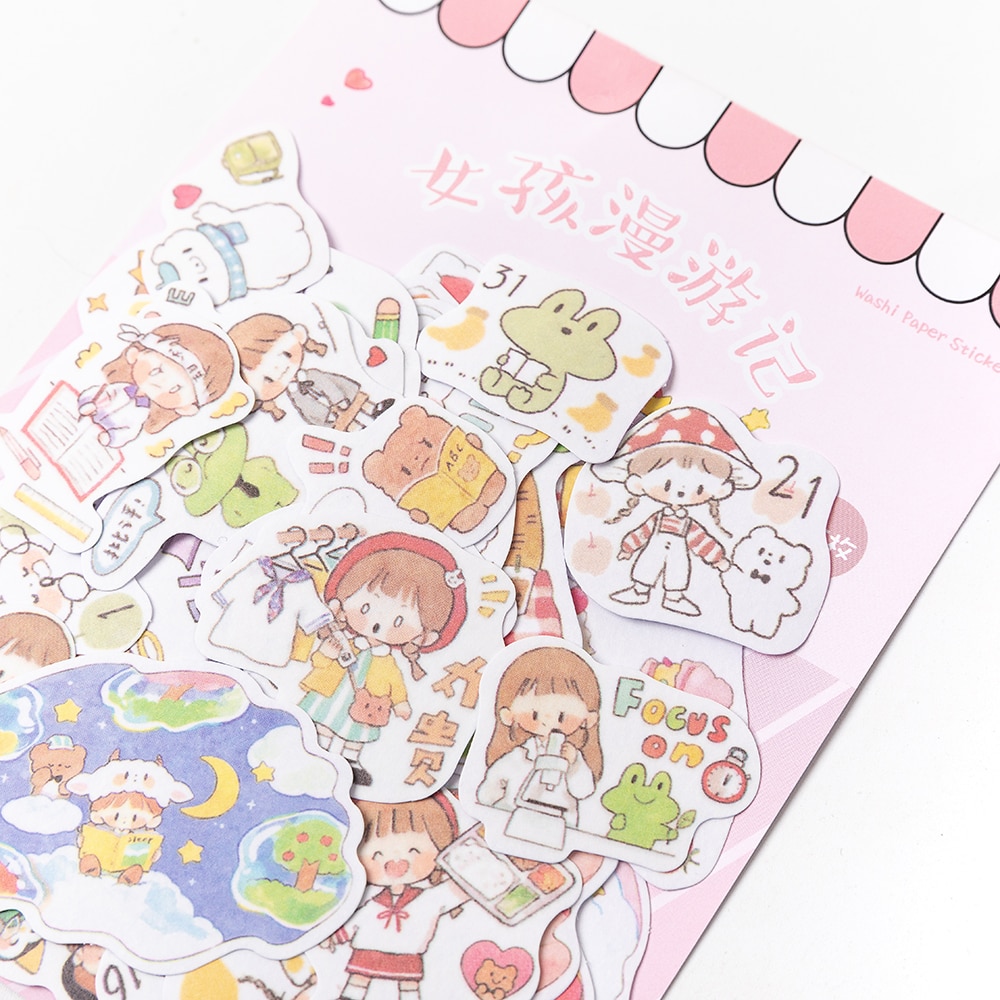 

185 шт./лот Kawaii канцелярские наклейки Мультяшные девушки дневник планировщик декоративные мобильные наклейки Скрапбукинг Сделай сам стикер для рукоделия