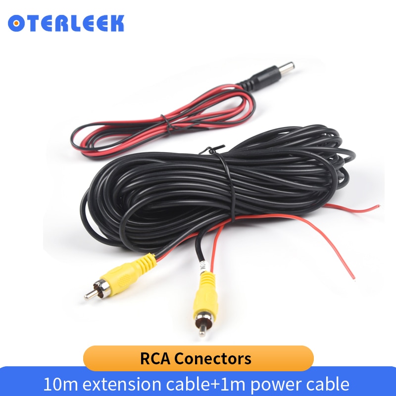 

10 м RCA Connetor автомобильный монитор заднего вида камера видео кабель и 1,5 м кабель питания с пусковой линией