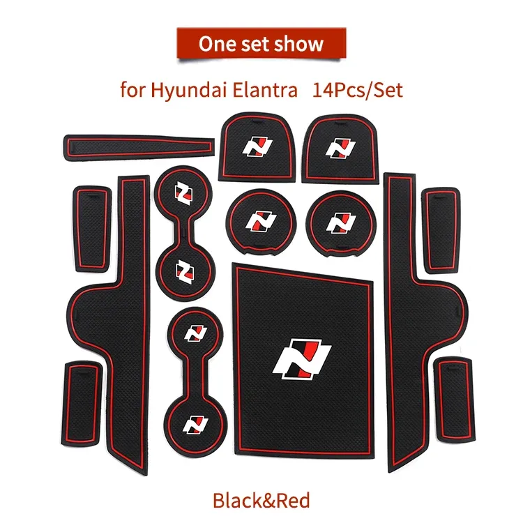 

14 шт./комплект, Нескользящие дверные коврики для Hyundai Elantra AVANTE 2021 2022 N