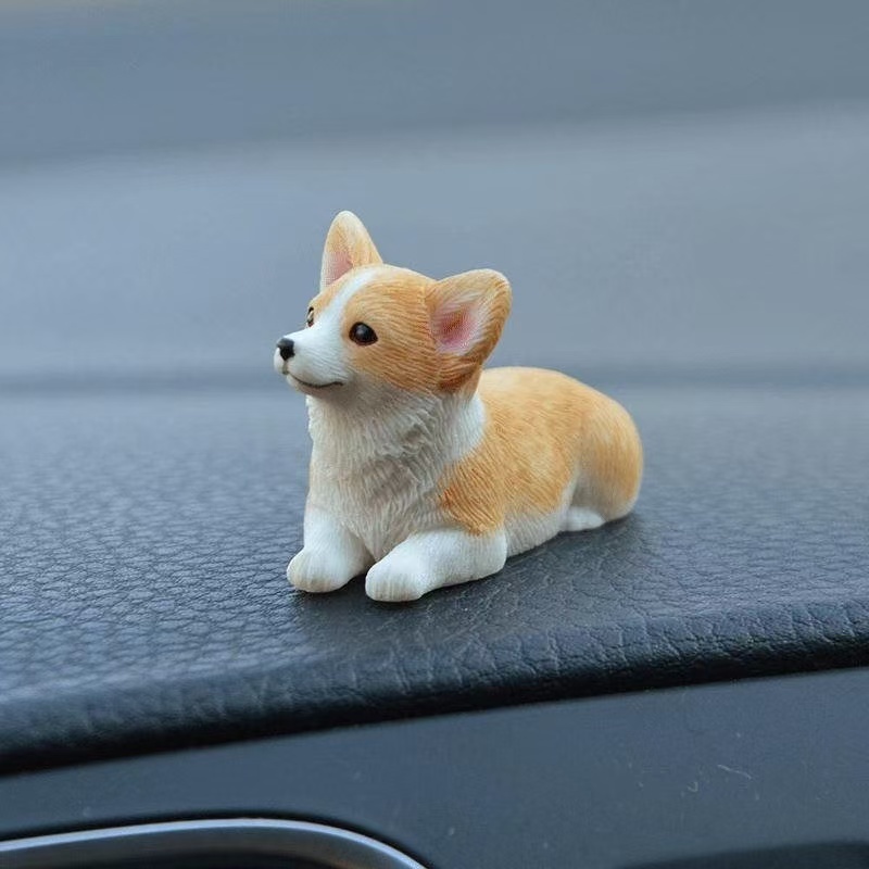 

Мини-фигурка Корги Kawaii, Украшение В Виде Собаки Из Смолы Для Автомобиля, Стола, Украшения Торта, Аксессуары Для Выпечки
