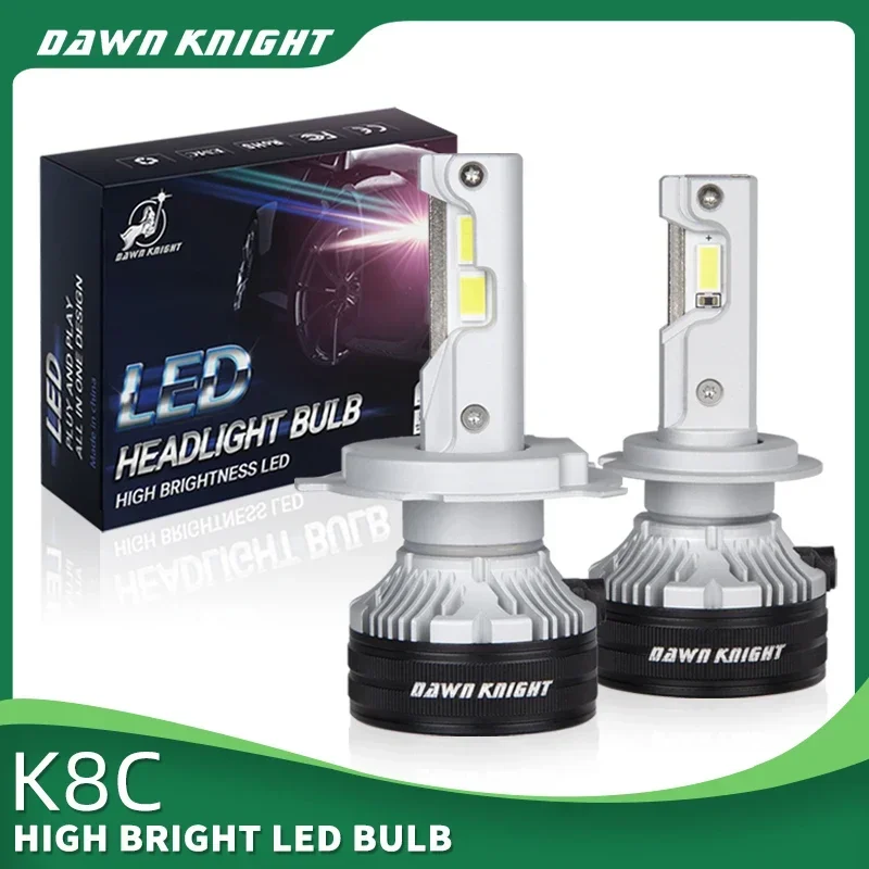 

DAWNKNIGHT K8C 40W K7C H7 H4 Светодиодные лампы 3 медных трубки Светодиодные лампы для фар для автомобиля H1 H11 HB3 9005 HB4 9006 Plug And Play Led 12 В