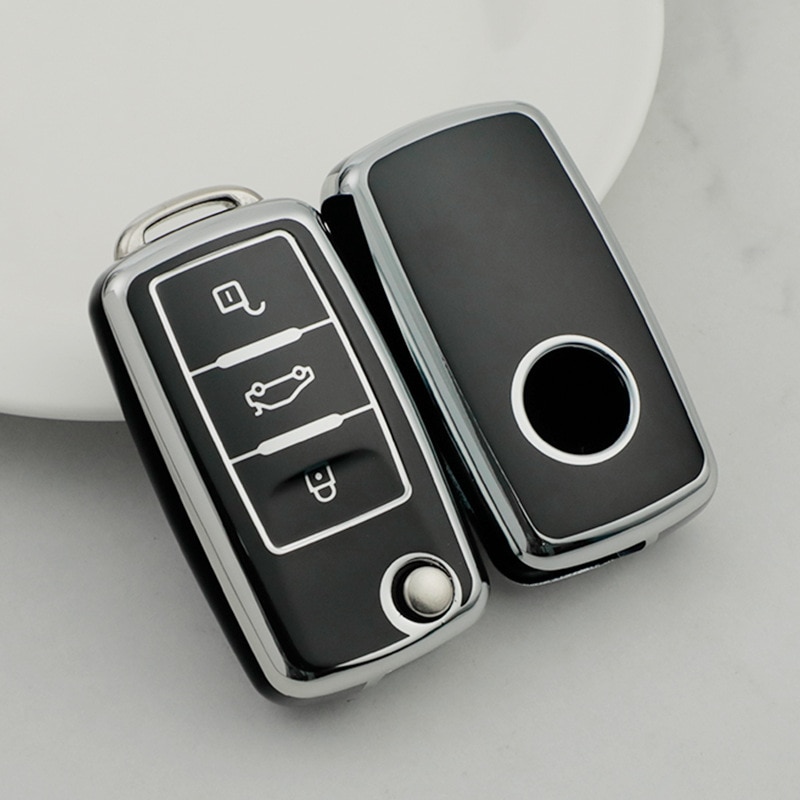 

Чехол из ТПУ для автомобильных ключей, чехол для Volkswagen Polo, Tiguan, Passat, Golf, Jetta, Lavida, Skoda Octavia