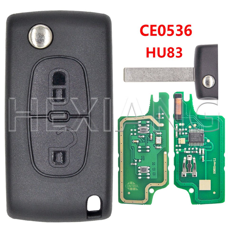 

HE CE0536 ID46 PCF7961 433ASK/FSK HU83/VA2 Автомобильный смарт-ключ для Citroen C2 C3 C4 C5 C6 Xsara Picasso Berlingo Peugoet 207 307 308