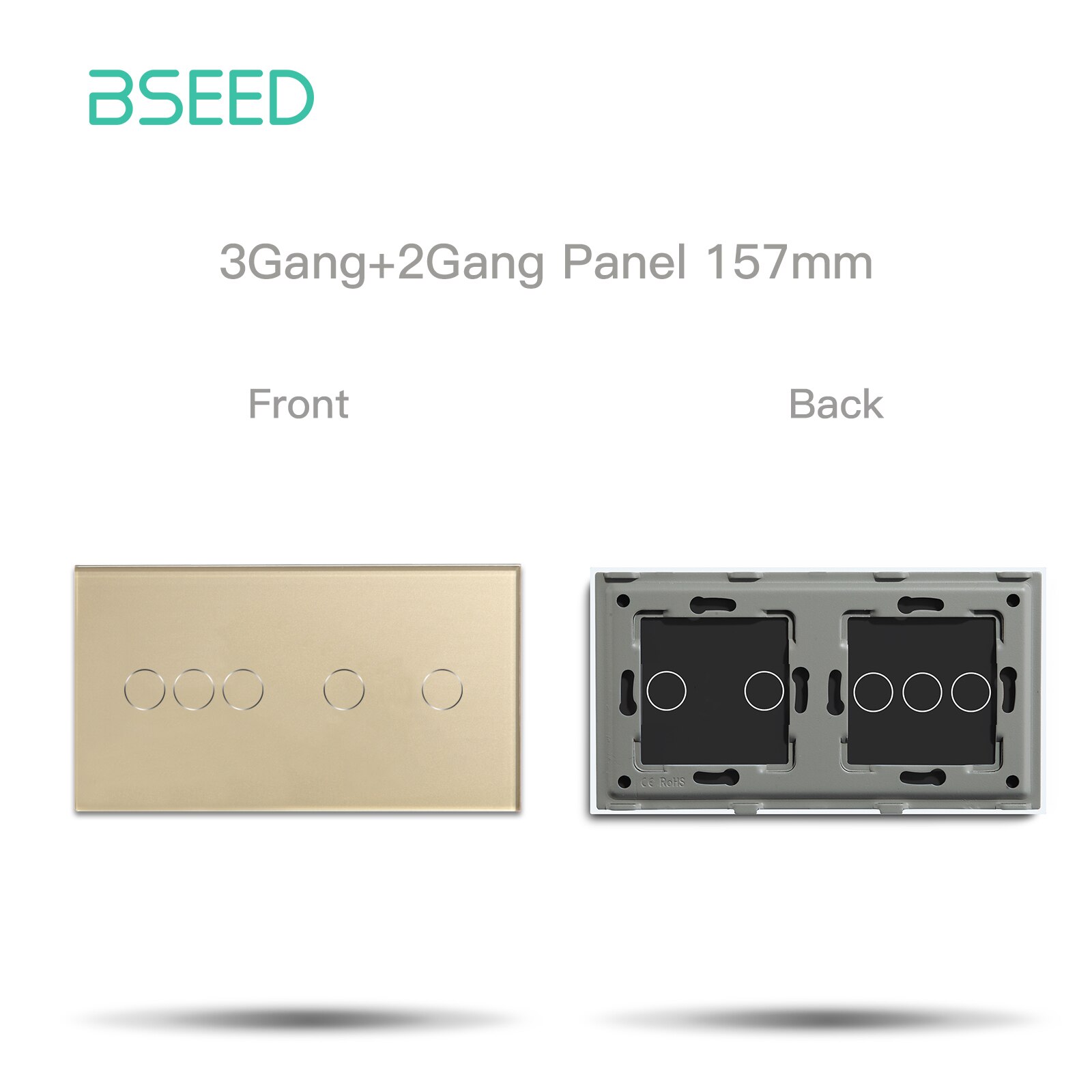 

BSEED сенсорные панели для выключателей 2+1 шт.