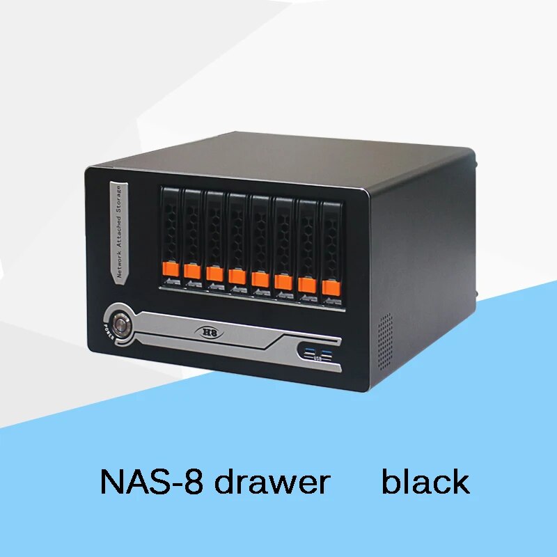 

8 дисков Nas шасси с гибким питанием USB Горячая розетка сервер для дома студентов офиса компьютер мини itx шасси хранилище