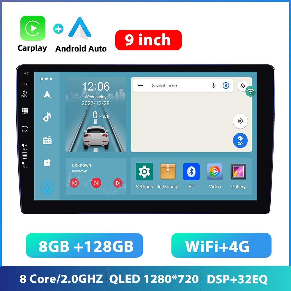 

Podofo 8 ядер 256G автомобильное радио GPS 2 din Android Carplay Универсальный WIFI GPS автомобильный Аудио мультимедийный плеер 7 "/9" для Nissan Toyota